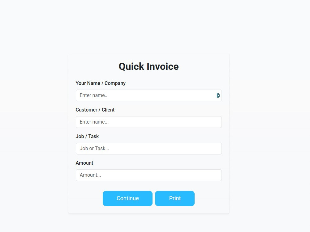 BillMeUp App Screenshot 2